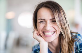 Happy woman showing beautiful teeth in her smile. General Dentistry Rocky Hill CT